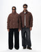 Brown Oversized Corduroy Puffer Jacket