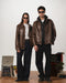 Brown Oversized Leather Jacket