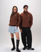 Brown Oversized Quarter Zipper
