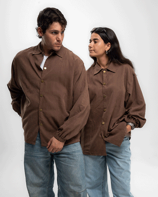 Brown Oversized Textured Windbreaker Windbreaker IN YOUR SHOE S 