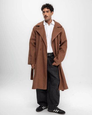 Brown Oversized Wool Coat Coats IN YOUR SHOE 