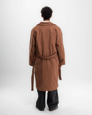 Brown Oversized Wool Coat Coats IN YOUR SHOE 