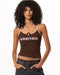 Brown Spaghetti Strap Top