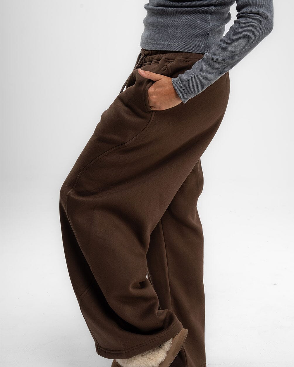 Brown Super Loose Swants Swants IN YOUR SHOE 