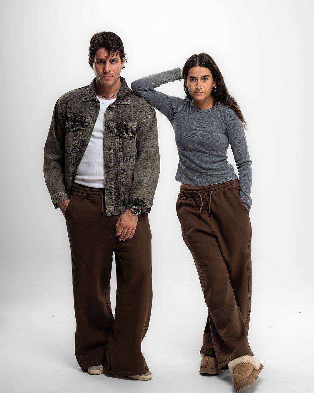Brown Super Loose Swants Swants IN YOUR SHOE S 