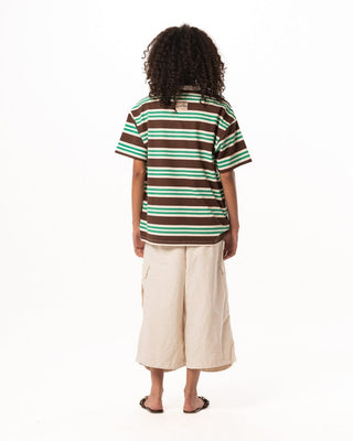 Brown Supernova Oversized Tee Striped Tees IN YOUR SHOE 