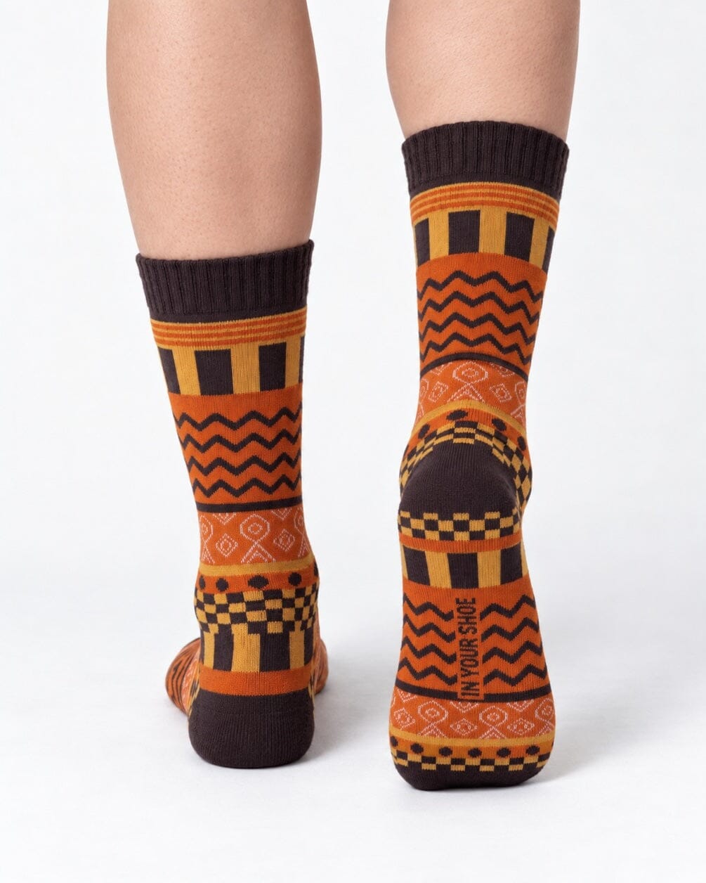 Brown Tribal Fluffy Socks Fluffy Socks IN YOUR SHOE 