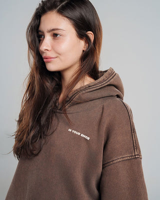Brown Washed Hoodie Acid Washed Hoodies IN YOUR SHOE 