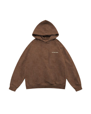 Brown Washed Hoodie Acid Washed Hoodies IN YOUR SHOE 