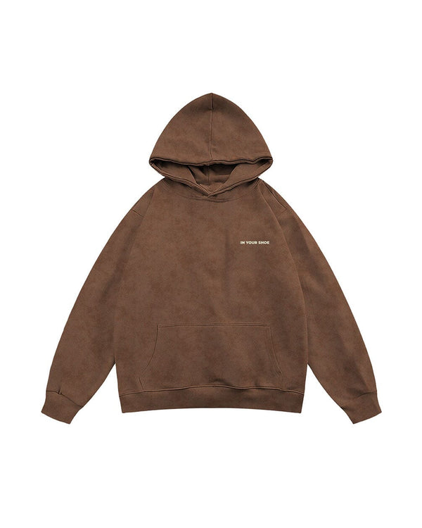 Brown Washed Oversized Hoodie