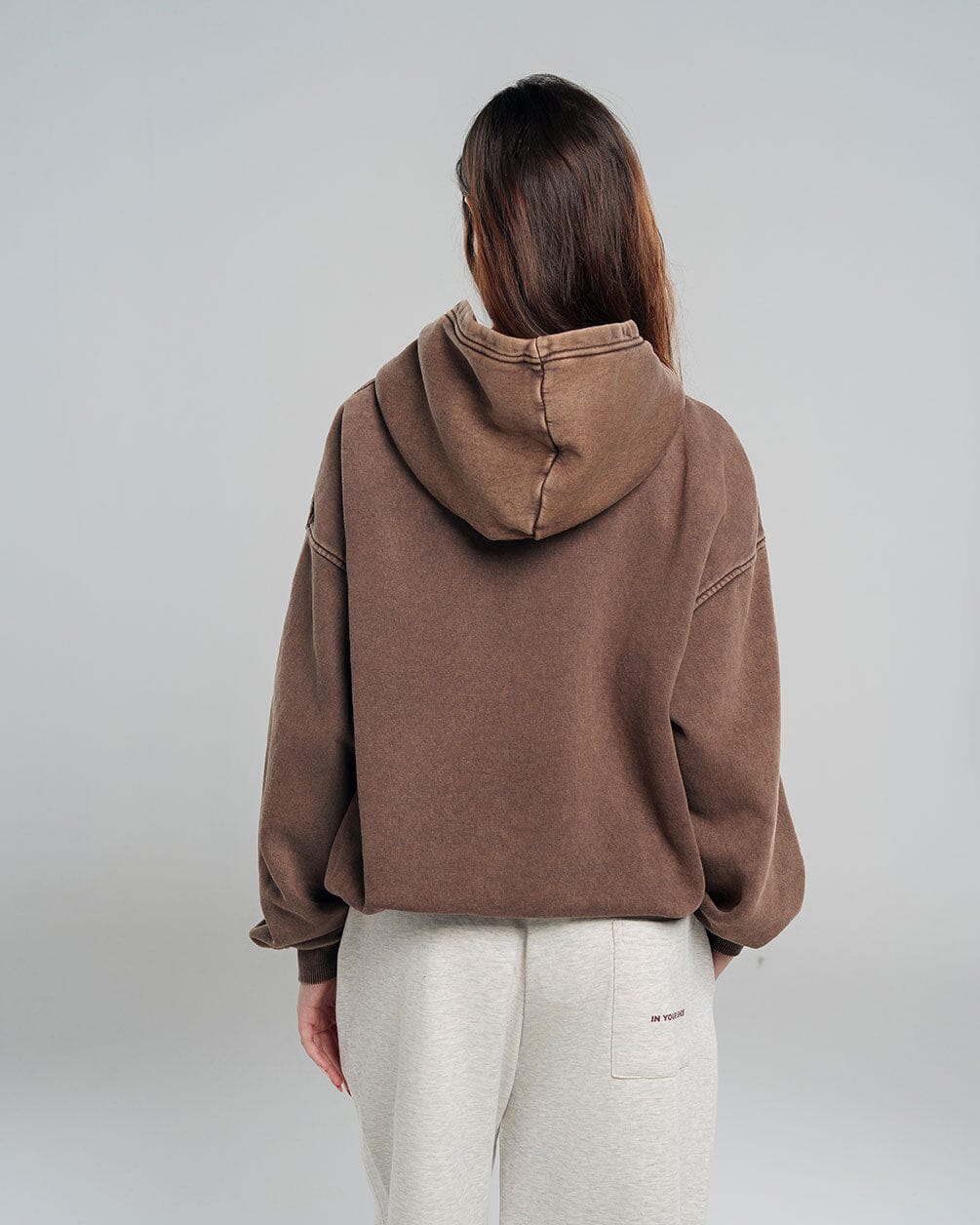 Brown Washed Hoodie Acid Washed Hoodies IN YOUR SHOE 