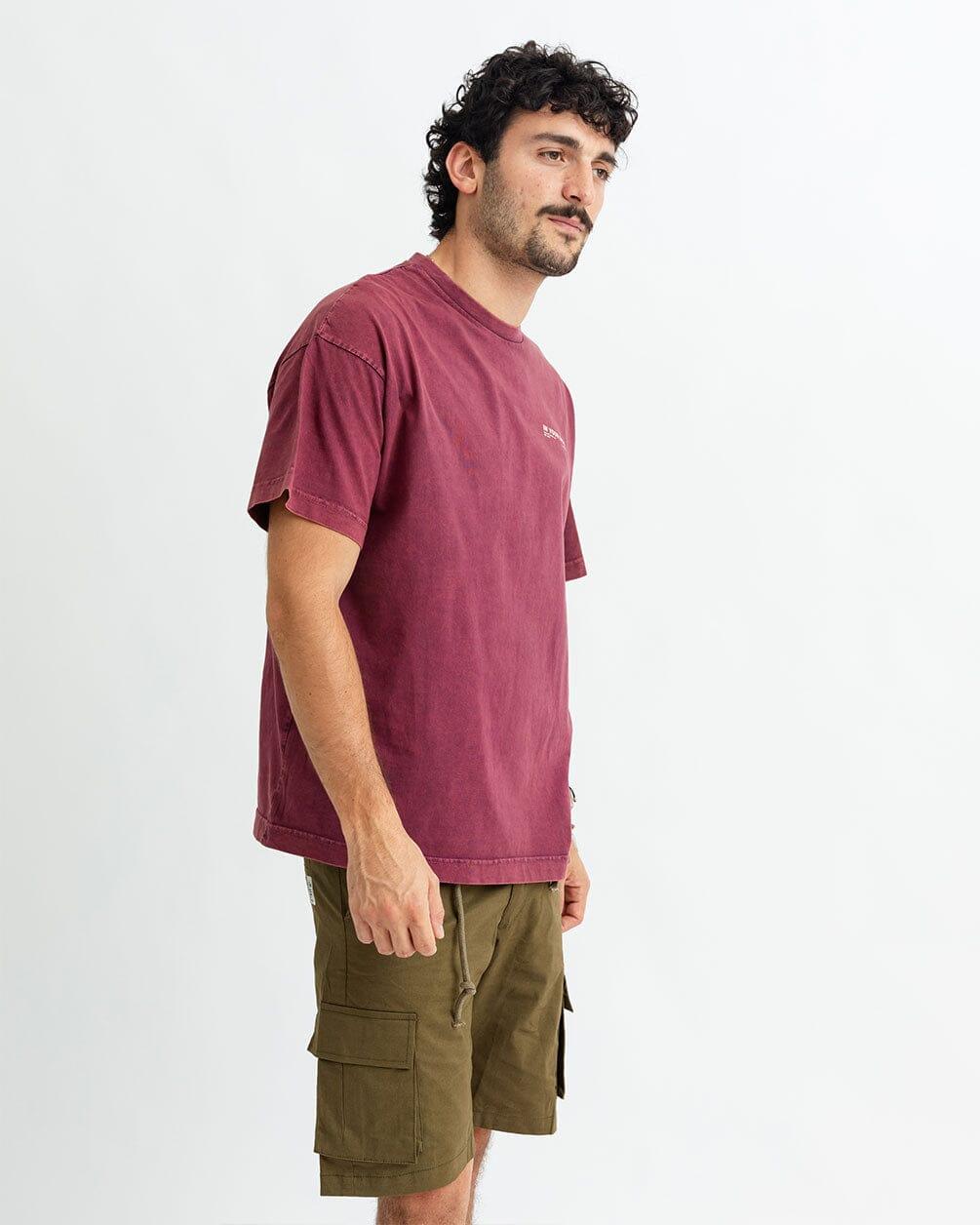 Burgundy Acid Washed Oversized Tee Washed Oversized Tee IN YOUR SHOE 
