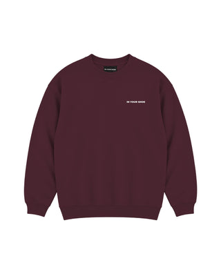 Burgundy Basic Oversized Crewneck Crewnecks IN YOUR SHOE S 