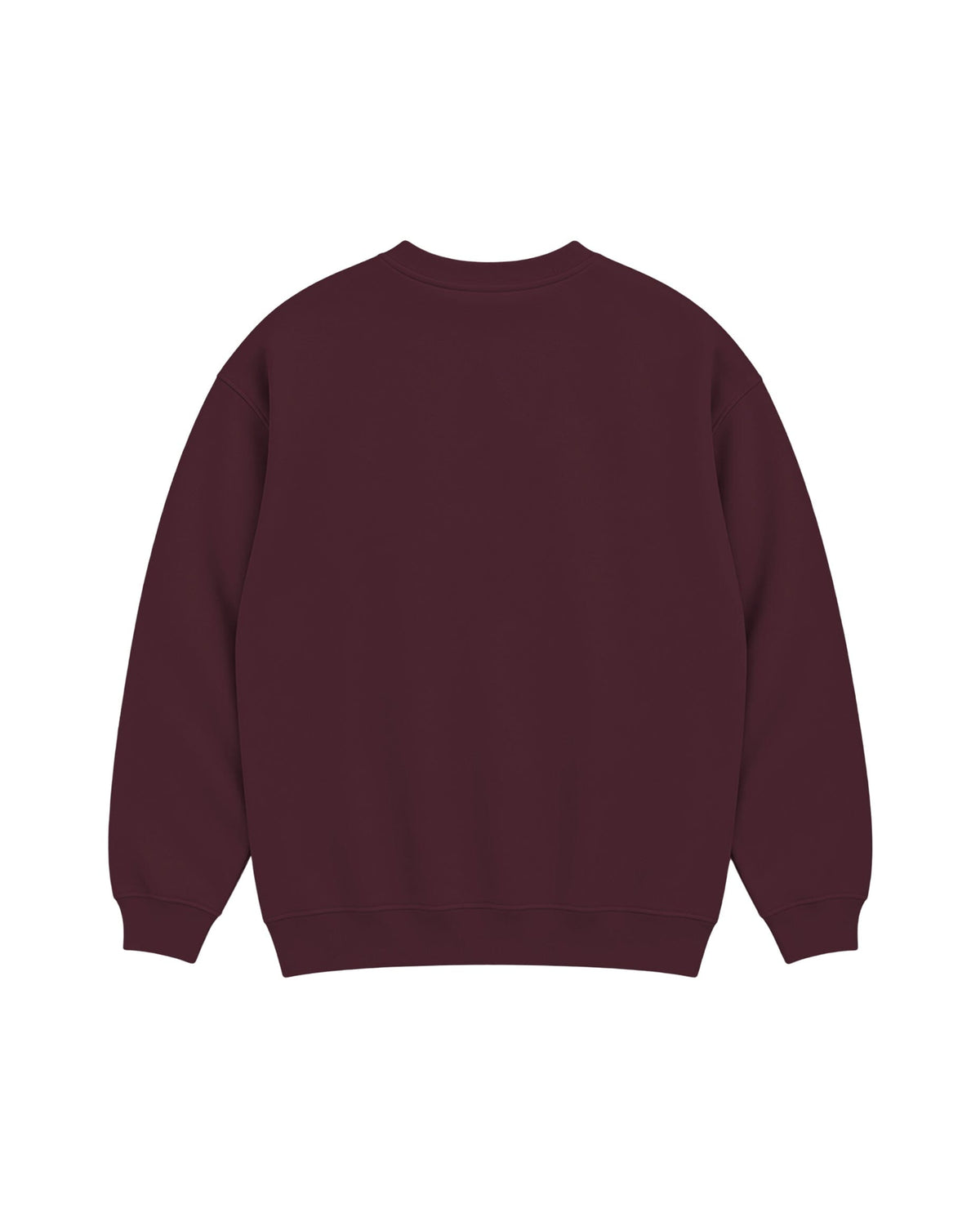 Burgundy Basic Oversized Crewneck Crewnecks IN YOUR SHOE M 