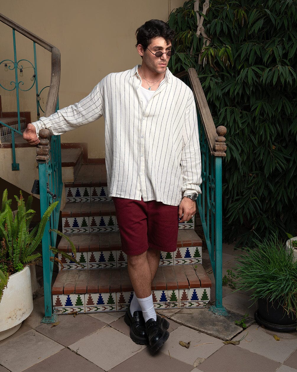 Burgundy Gabardine Shorts Gabardine Shorts IN YOUR SHOE S 