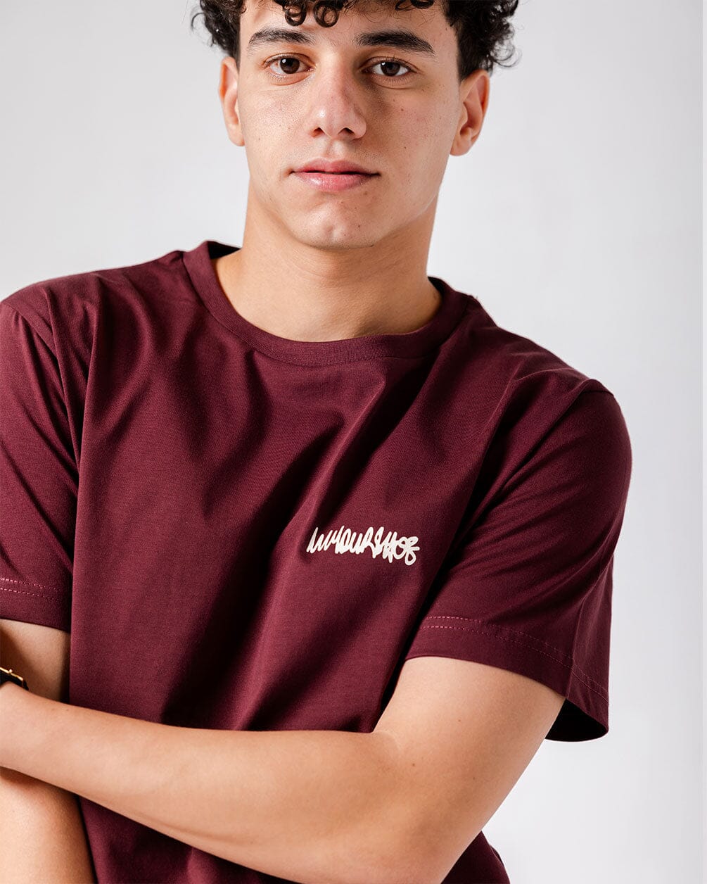 Burgundy IYS Printed Regular Tee Printed Regular Tees IN YOUR SHOE 