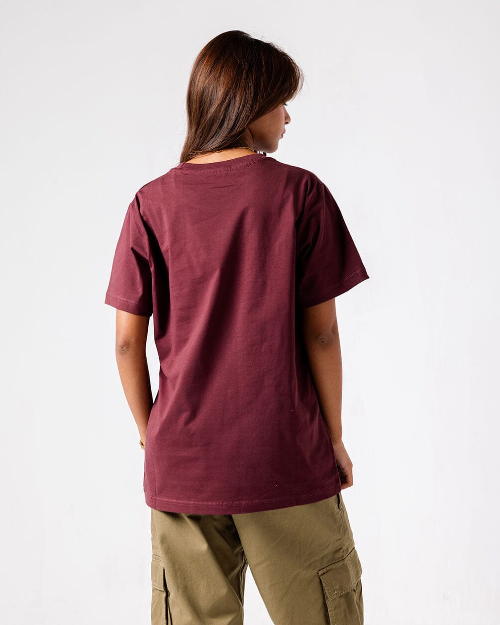 Burgundy IYS Printed Regular Tee Printed Regular Tees IN YOUR SHOE 