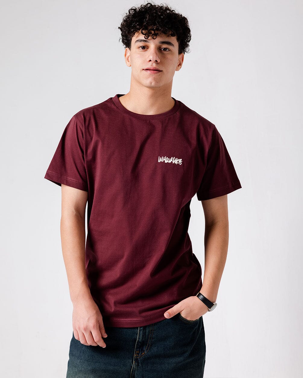 Burgundy IYS Printed Regular Tee Printed Regular Tees IN YOUR SHOE L 