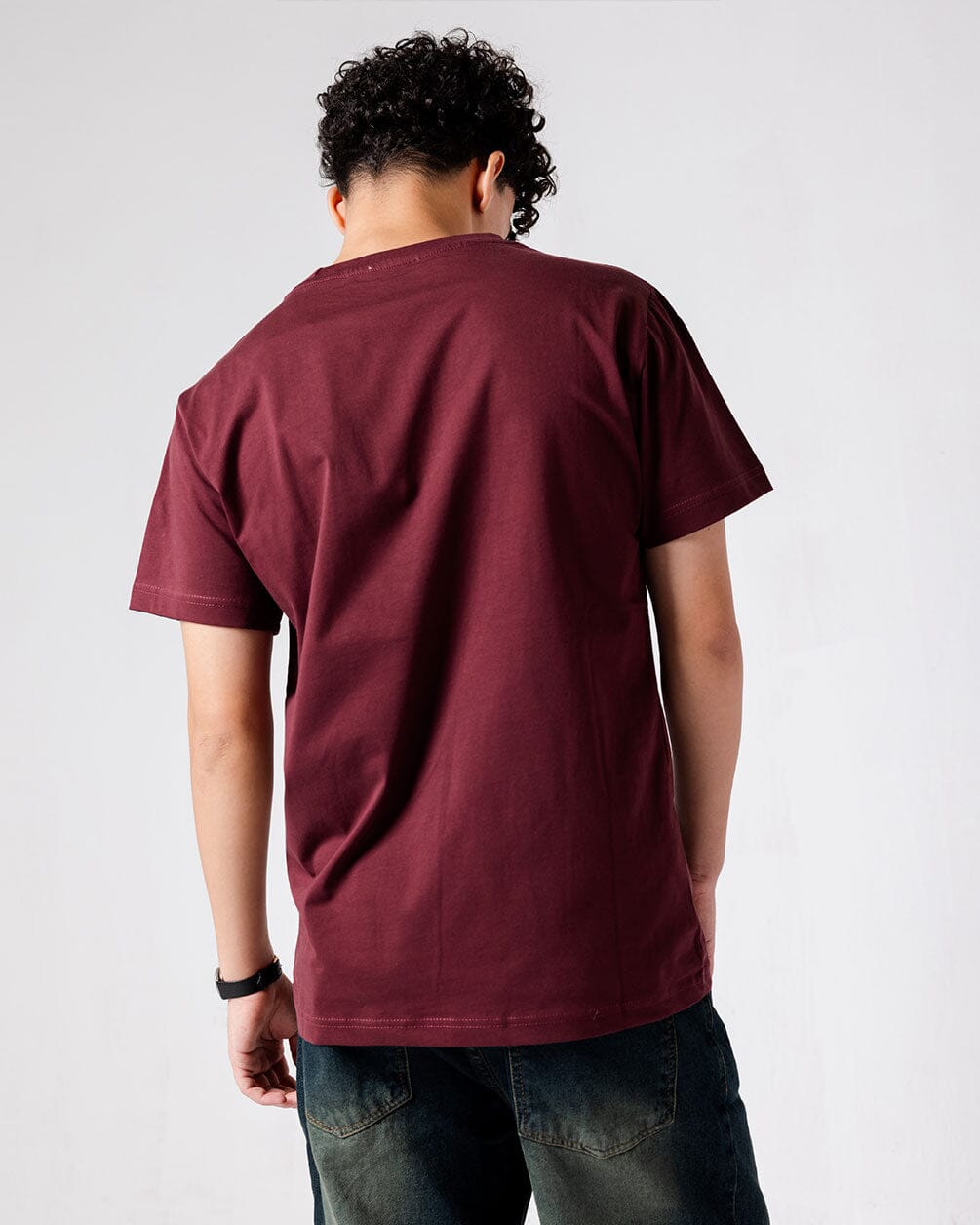 Burgundy IYS Printed Regular Tee Printed Regular Tees IN YOUR SHOE 