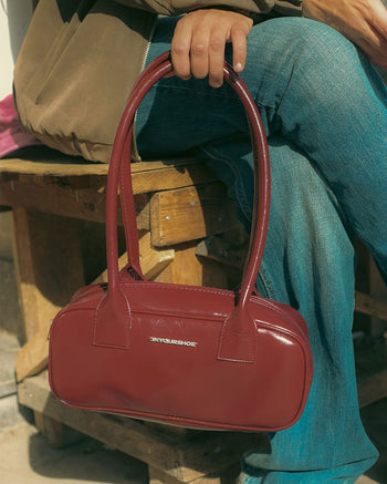 Burgundy Leather Handbag Leather Bag IN YOUR SHOE 