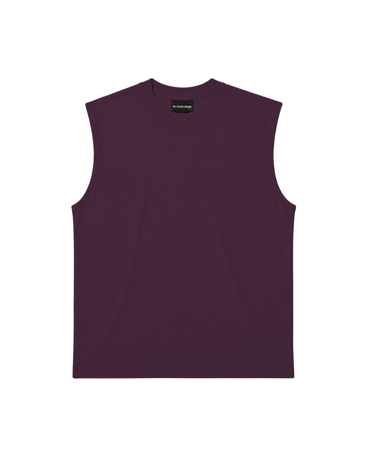 Burgundy Sleeveless Tee Sleeveless Tees IN YOUR SHOE S 
