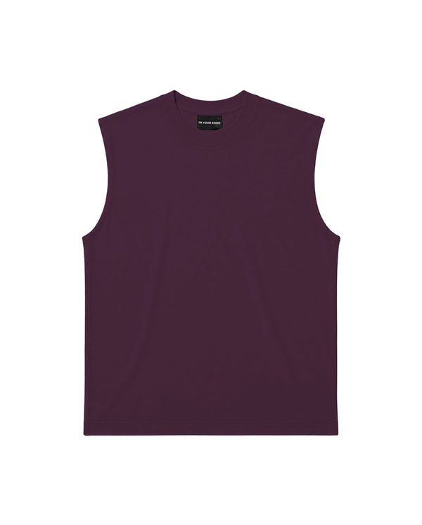 Burgundy Basic Sleeveless Tee