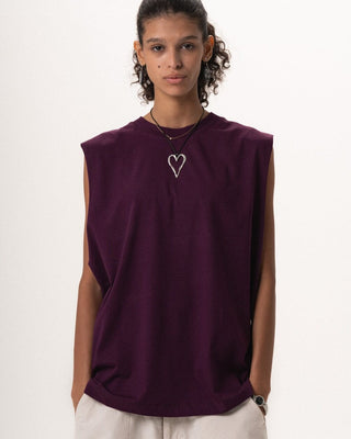 Burgundy Sleeveless Tee Sleeveless Tees IN YOUR SHOE M 