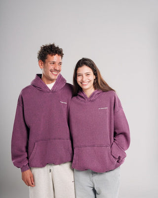 Burgundy Washed Hoodie Acid Washed Hoodies IN YOUR SHOE M 