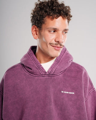 Burgundy Washed Hoodie Acid Washed Hoodies IN YOUR SHOE XXL 