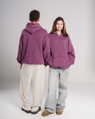 Burgundy Washed Hoodie Acid Washed Hoodies IN YOUR SHOE L 