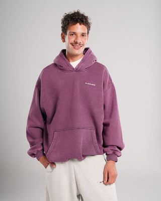 Burgundy Washed Hoodie Acid Washed Hoodies IN YOUR SHOE XL 