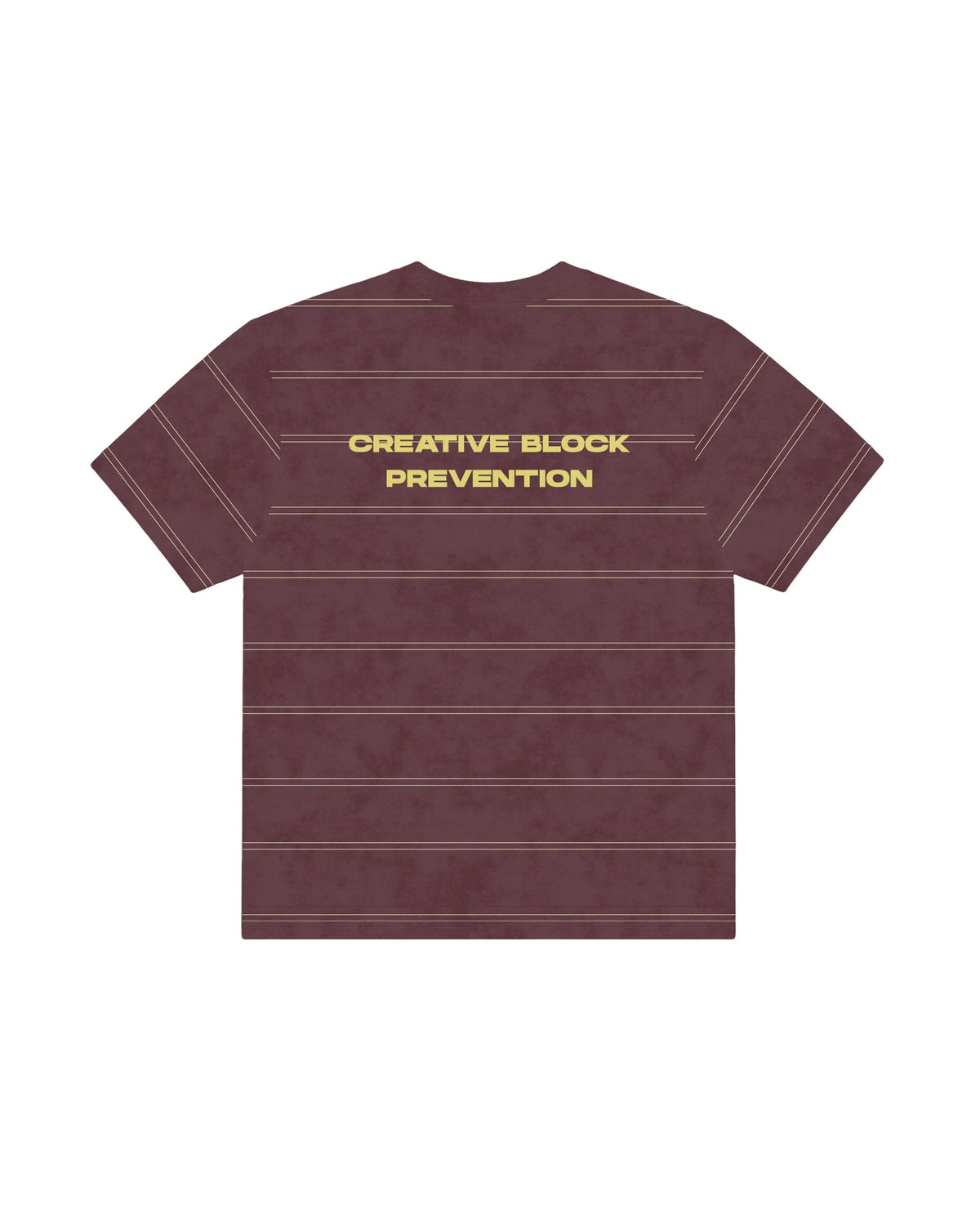 Burgundy Washed Striped Boxy Tee Printed Boxy Tee IN YOUR SHOE 