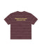 Burgundy Washed Striped Boxy Tee
