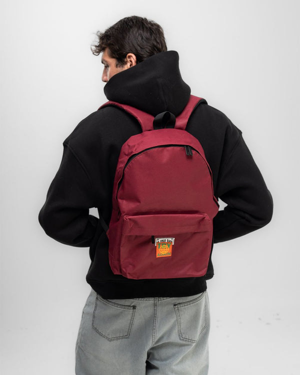 Burgundy Zip Backpack