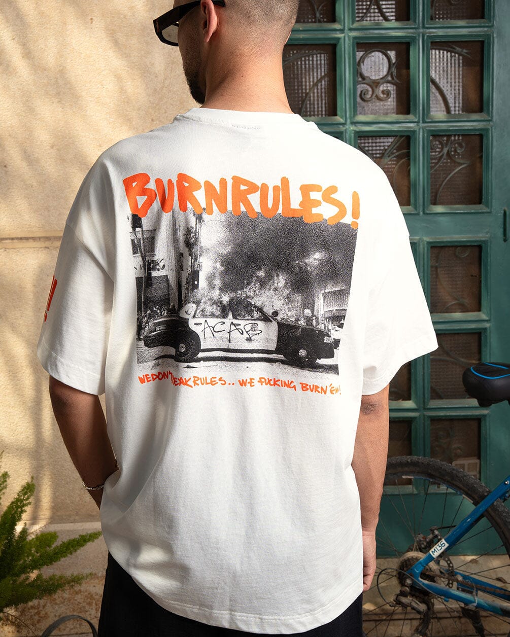 Burn Rules Oversized Tee Printed Oversized Tees IN YOUR SHOE 