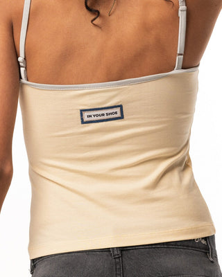 Butter Yellow Spaghetti Strap Top Sleeveless Tops IN YOUR SHOE 