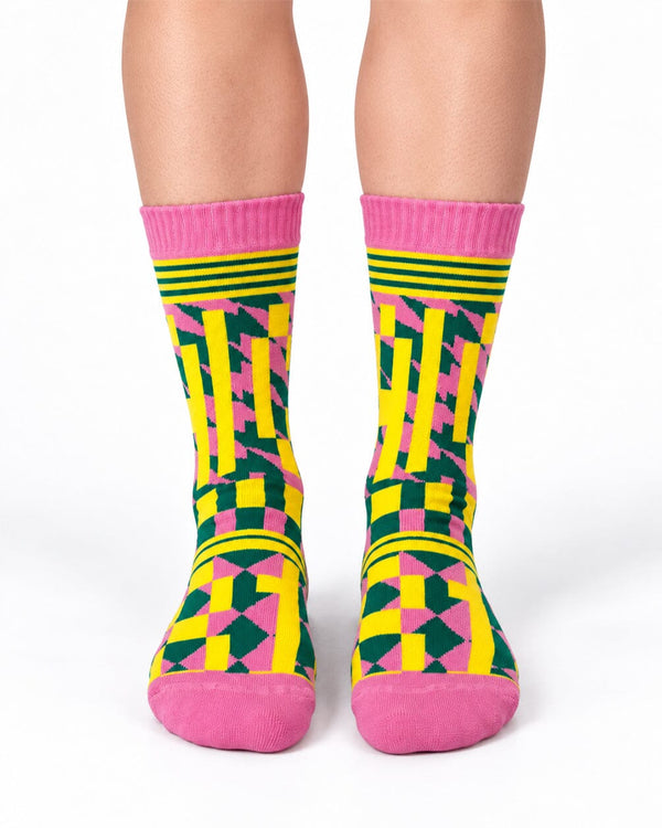 CAI Geometric Fluffy Socks
