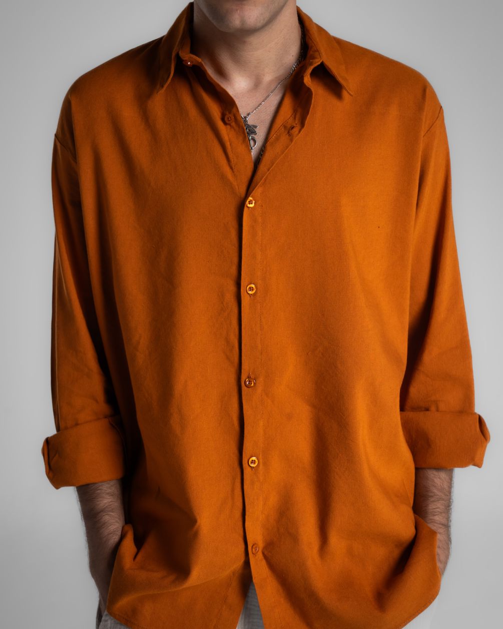 Camel Brown Boyfriend Linen Shirt Boyfriend Shirt IN YOUR SHOE 