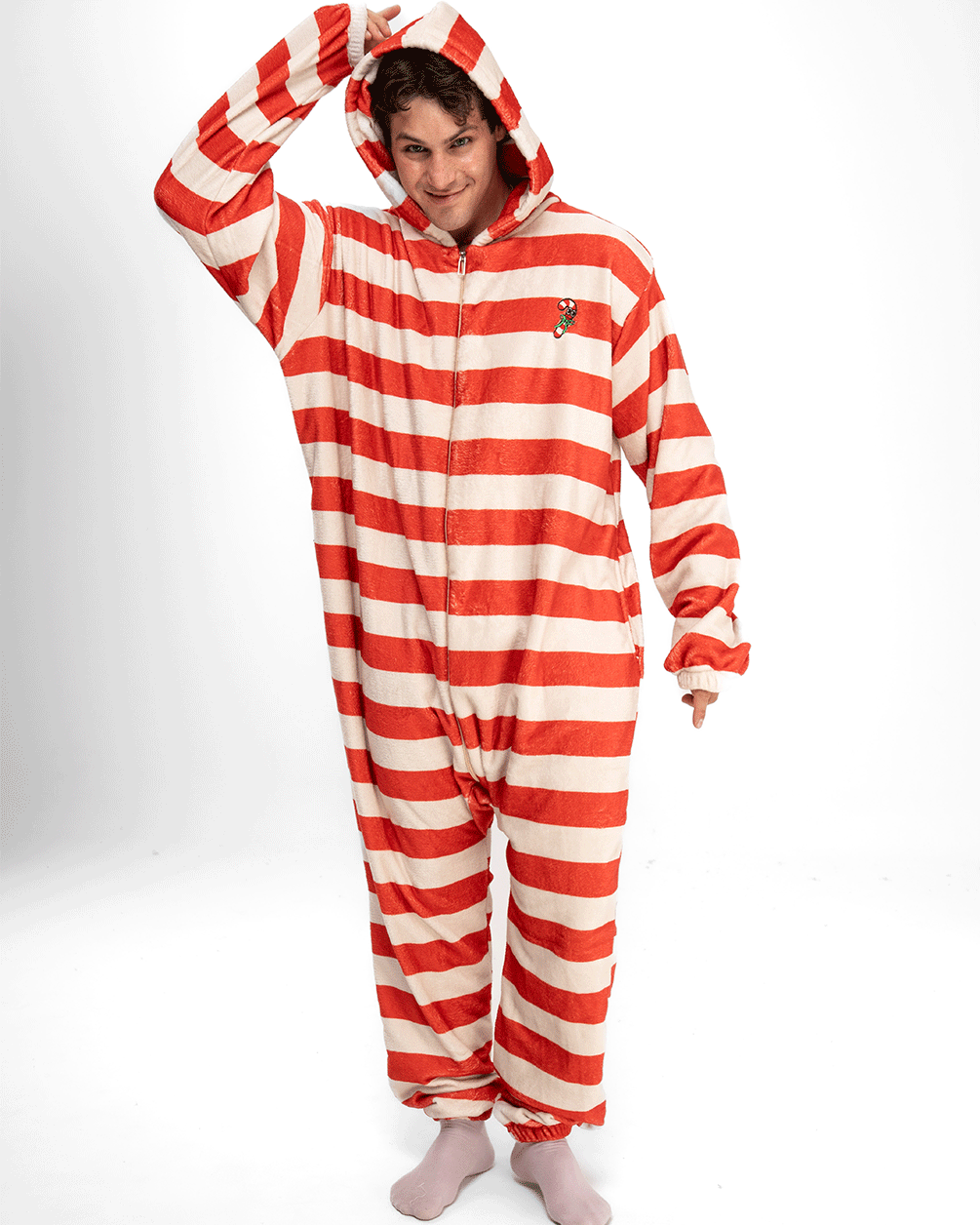 Candy Cane Onesie Onesies IN YOUR SHOE 