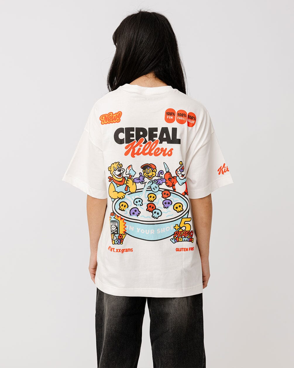 Cereal Killer Pt.2 Printed Oversized Tee Printed Oversized Tees IN YOUR SHOE L 