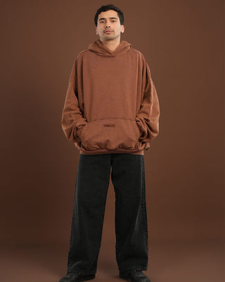 Coffee Washed Balloon Fit Hoodie Balloon Fit Hoodies IN YOUR SHOE 