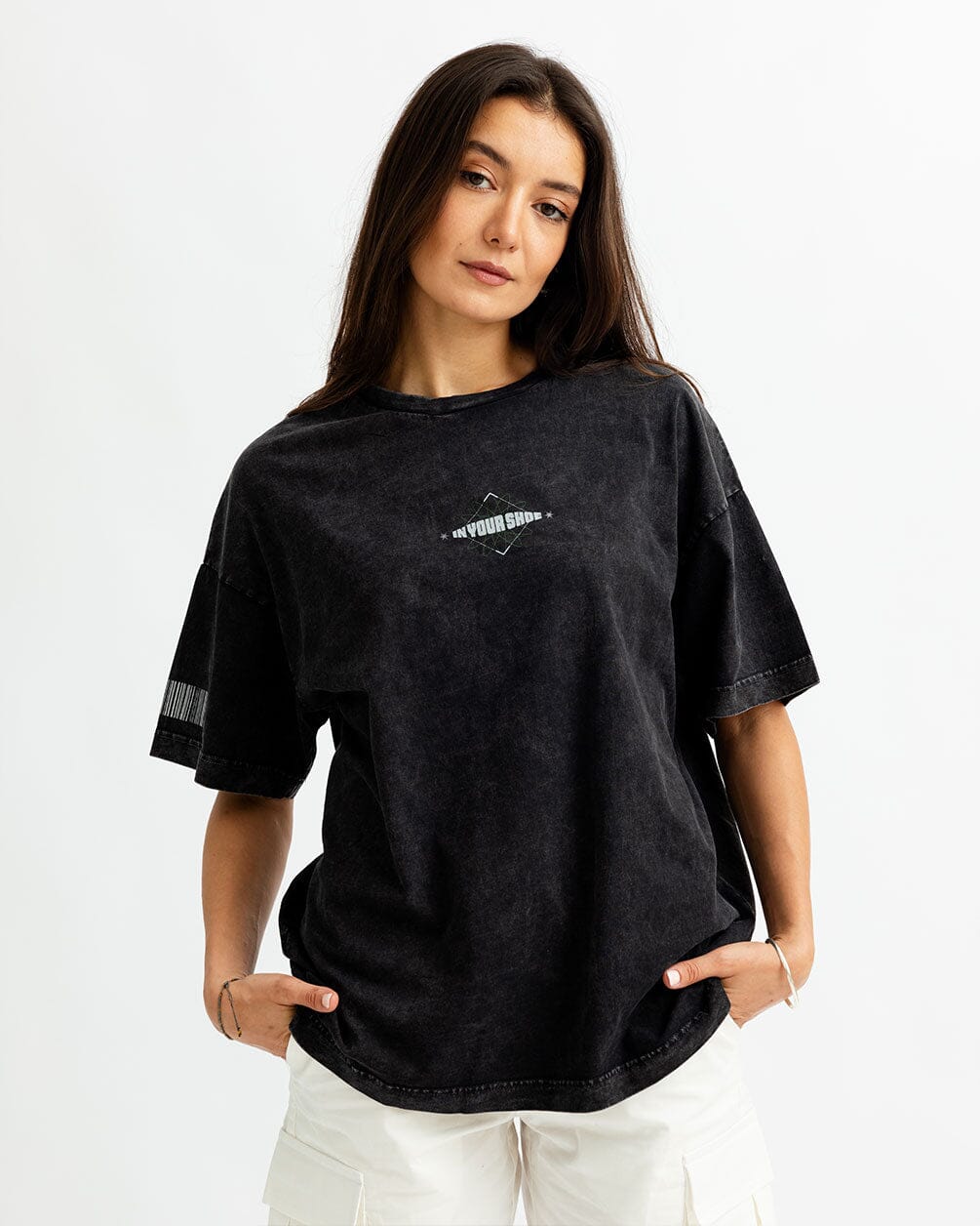 Cosmic Vision Acid Washed Oversized Tee Washed Oversized Tee IN YOUR SHOE S 