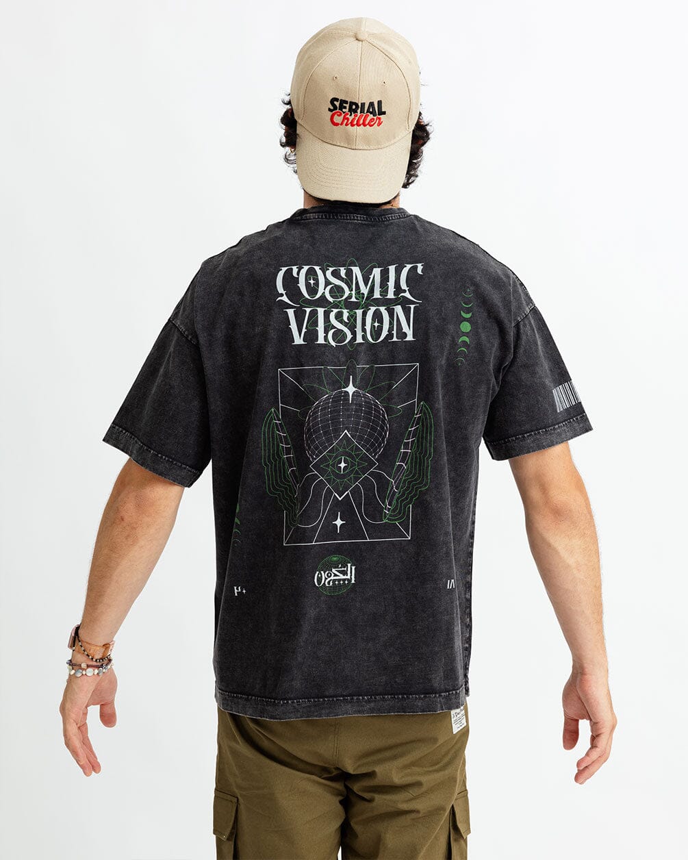 Cosmic Vision Acid Washed Oversized Tee Washed Oversized Tee IN YOUR SHOE L 