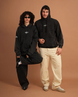 Cosmic Vision Washed Hoodie Acid Washed Hoodies IN YOUR SHOE XL 