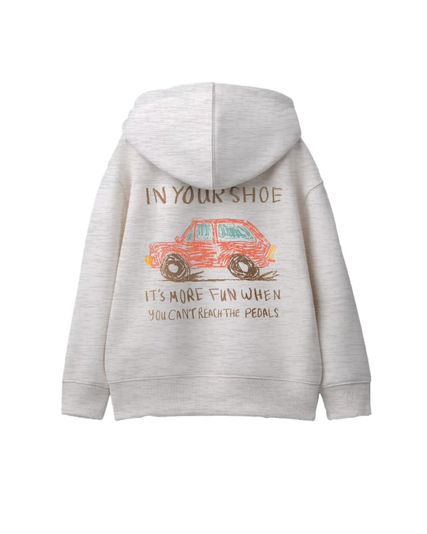Crayon Car Oversized Kids Zip-Up Hoodie