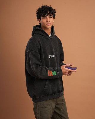 Crazy Town Washed Hoodie Acid Washed Hoodies IN YOUR SHOE M 