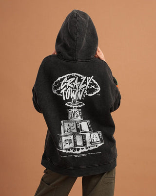 Crazy Town Washed Hoodie Acid Washed Hoodies IN YOUR SHOE 