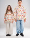 Creamy White Kids Oversized AOP Puffer Jacket