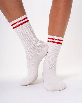 Creme Double Lined Mid Neck Socks Neck Socks IN YOUR SHOE 