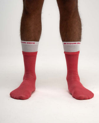 Creme Hot Pink Double Layered Neck Socks Neck Socks IN YOUR SHOE 